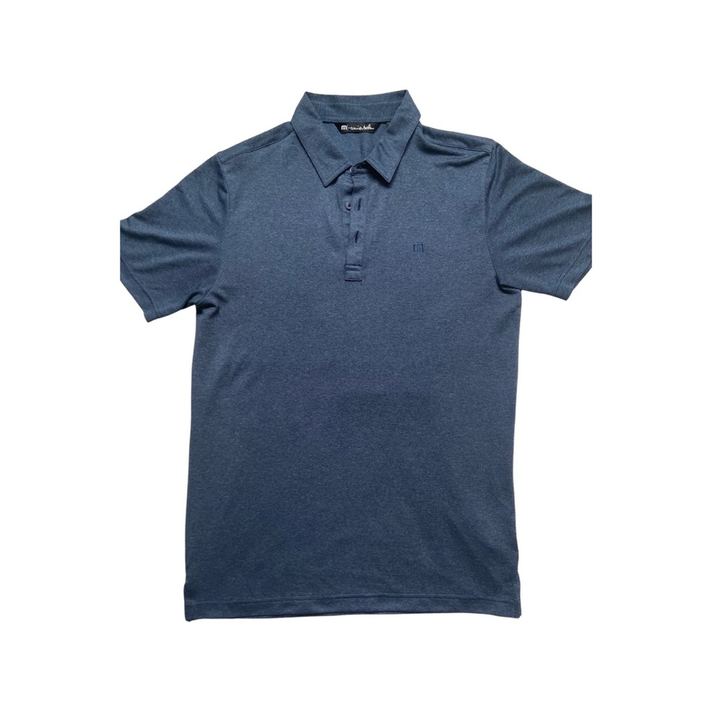 Travis Mathew UPGRADE Men's Golf Polo Heather Mood Indigo